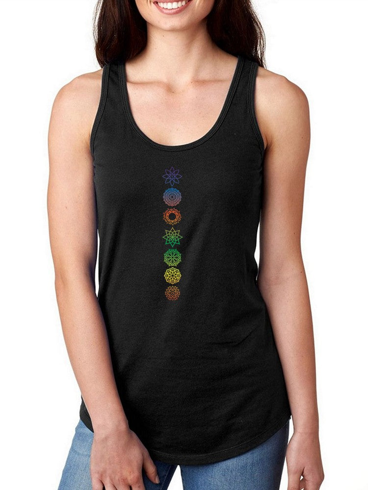 Chakra Symbols In Line Racerback Tank