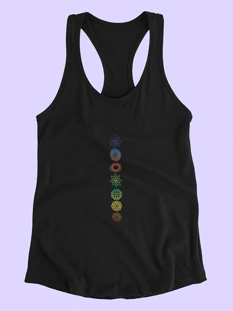 Chakra Symbols In Line Racerback Tank