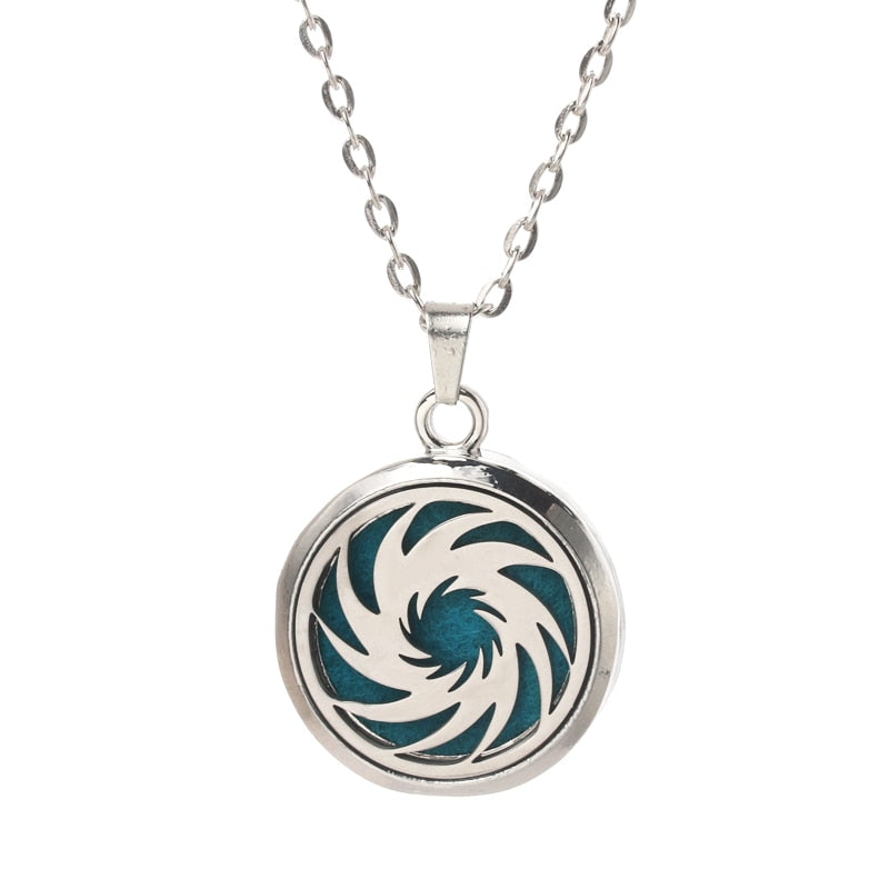 Stainless Steel Aroma Box Pendant Necklace Aromatherapy Essential Oil Diffuser Locket freeshipping - Mandala Bloom