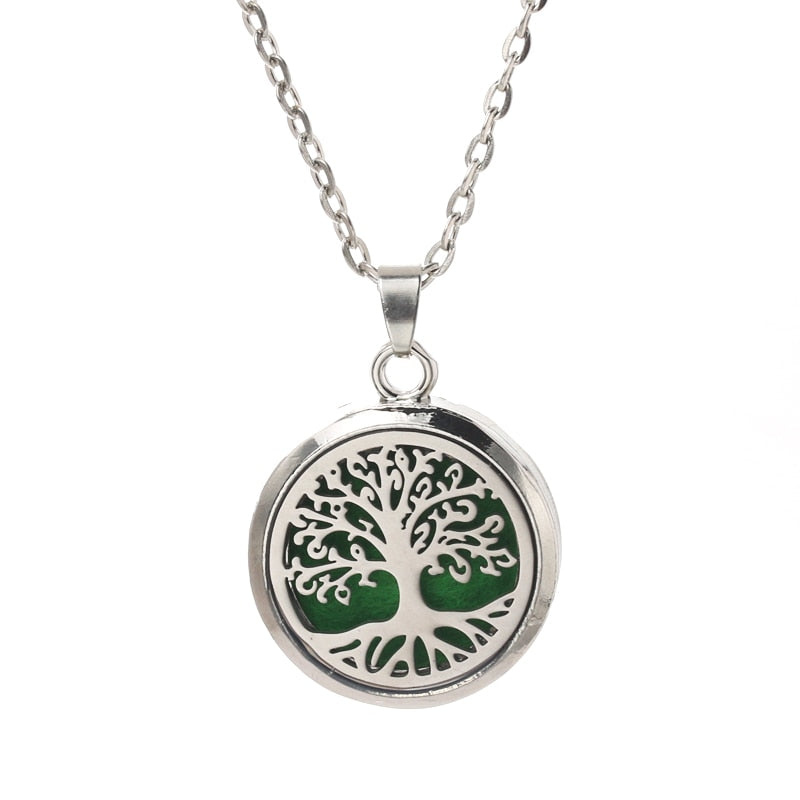 Stainless Steel Aroma Box Pendant Necklace Aromatherapy Essential Oil Diffuser Locket freeshipping - Mandala Bloom