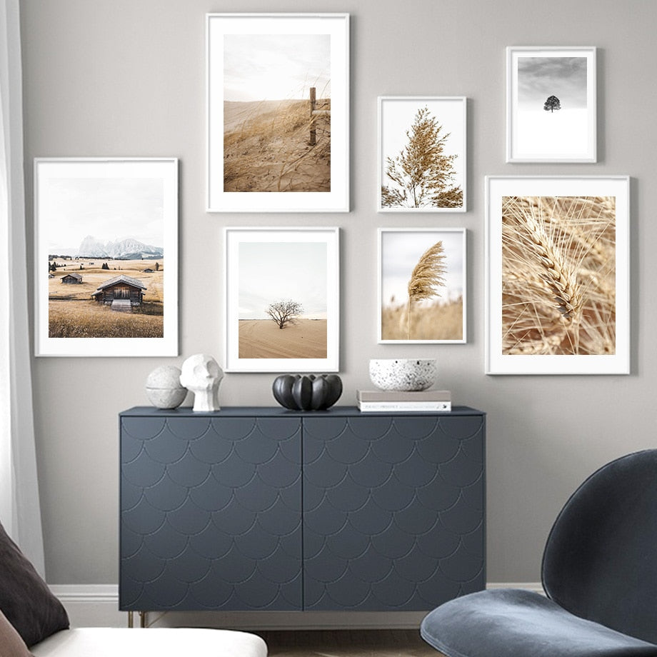 Withered Wheat and Landscape Prints freeshipping - Mandala Bloom