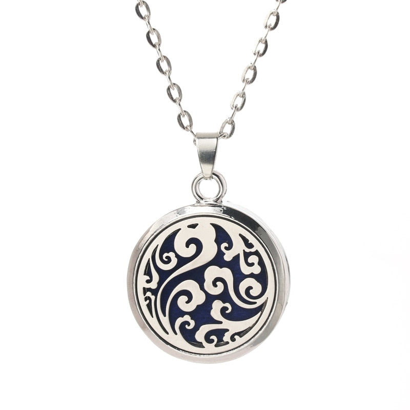 Stainless Steel Aroma Box Pendant Necklace Aromatherapy Essential Oil Diffuser Locket freeshipping - Mandala Bloom