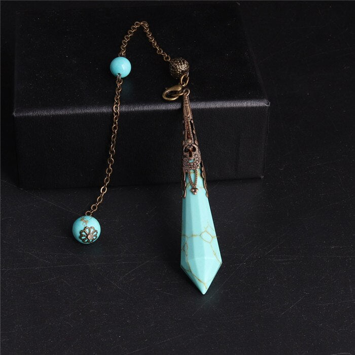 1PC High Quality Natural Stone Lapis Lazuli Facet Reiki Pendulum for Dowsing Pendants Healing Pendule Chakra Crystal Jewelry freeshipping - Mandala Bloom