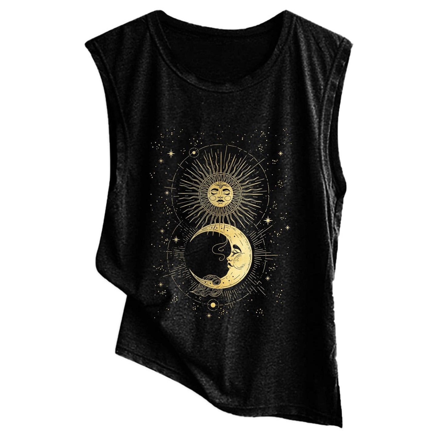 Sun Moon Star Print Tank