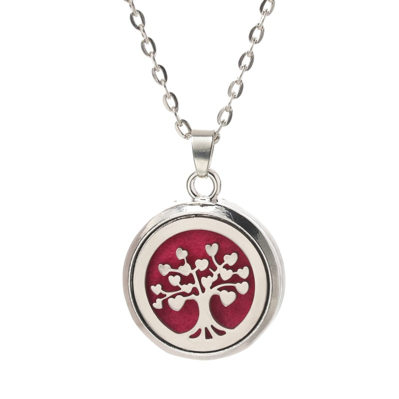 Stainless Steel Aroma Box Pendant Necklace Aromatherapy Essential Oil Diffuser Locket freeshipping - Mandala Bloom