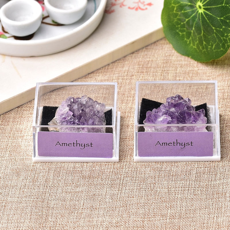 Small Pieces Amethyst Cluster Quartz And Colorful Silicon Carbide Mineral Crystals Healing Reiki freeshipping - Mandala Bloom