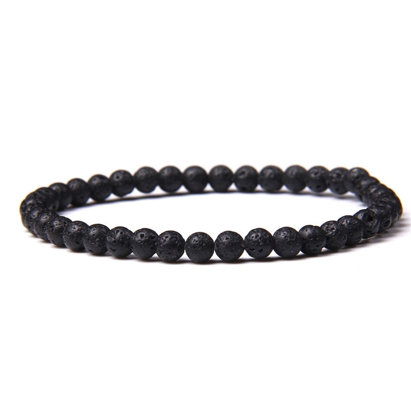 4mm Chakra Beads Energy Bracelet Natural Round Agates Onyx Stone Stretch Bracelet