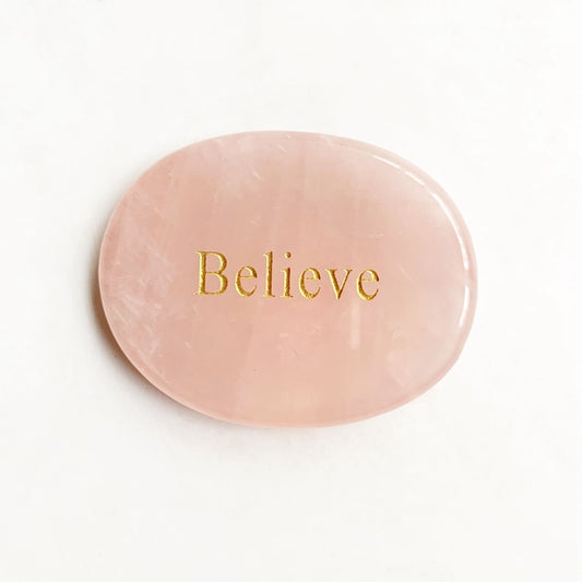 Natural Rose Quartz Palm Stone Inspired Words power positive letters Palmstone Spiritual Healing Energy Crystals Home Decor 1pc freeshipping - Mandala Bloom