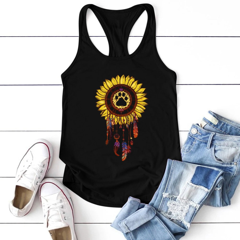 Sunflower Print Tank