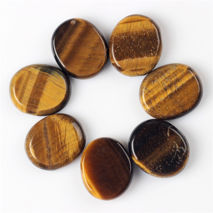 Assorted 7 pieces/lot Palm stone Opal natural Crystal Reiki Healing Tiger eye Pink Quartz Black obsidian Chakra Free pouch freeshipping - Mandala Bloom