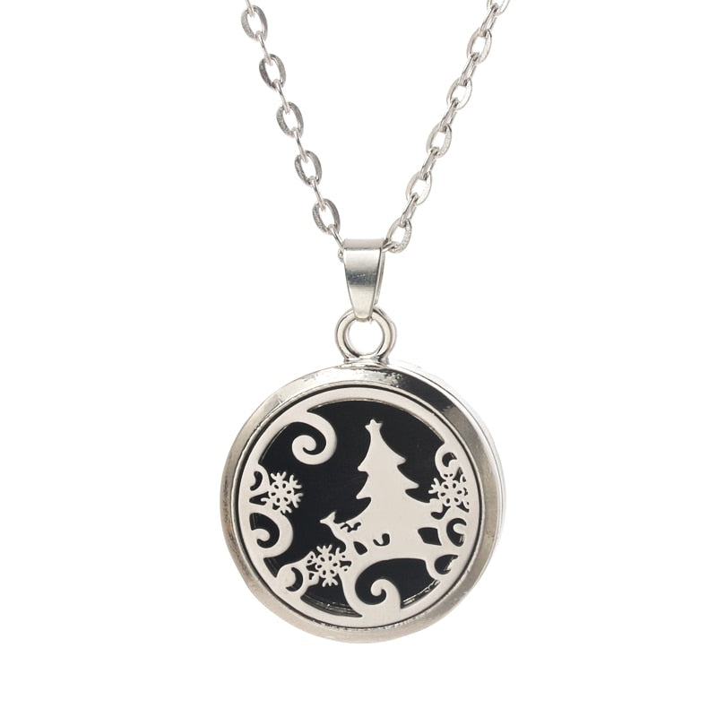Stainless Steel Aroma Box Pendant Necklace Aromatherapy Essential Oil Diffuser Locket freeshipping - Mandala Bloom