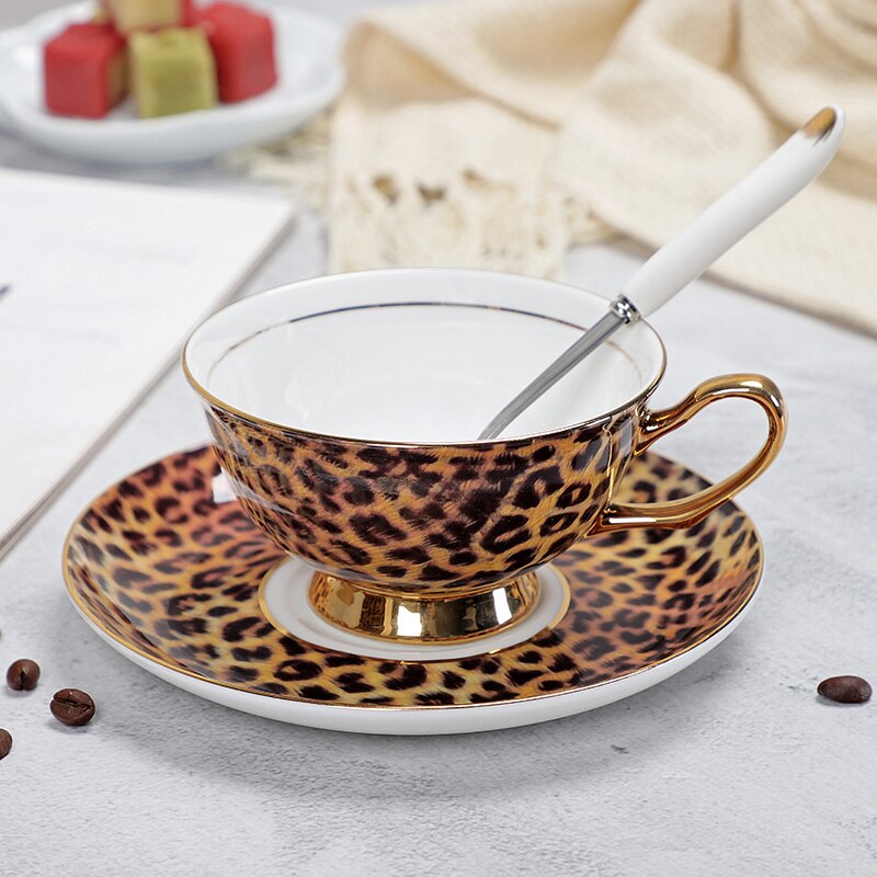 Fine Porcelain Tea Cups And Saucers High-Grade Bone China Coffee Cup and Spoon freeshipping - Mandala Bloom