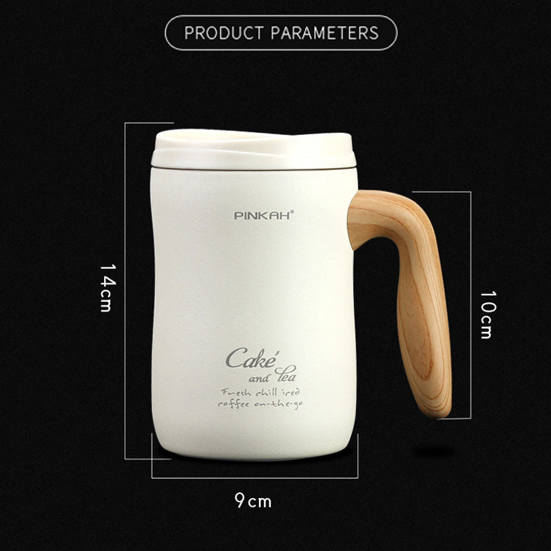 470ML Vacuum Coffee Cup With Handle Insulation Mug Office Leakproof Tea Cup With Lid Household Milk Thermos freeshipping - Mandala Bloom