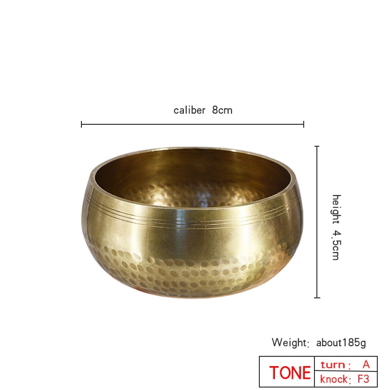 Nepal handmade Tibet Buddha sound bowl Yoga Meditation Chanting Bowl Brass Chime Handicraft music therapy Tibetan Singing Bowl freeshipping - Mandala Bloom