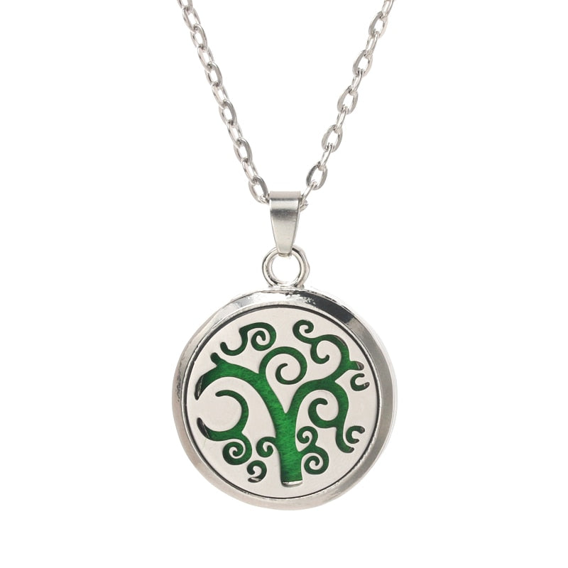 Stainless Steel Aroma Box Pendant Necklace Aromatherapy Essential Oil Diffuser Locket freeshipping - Mandala Bloom