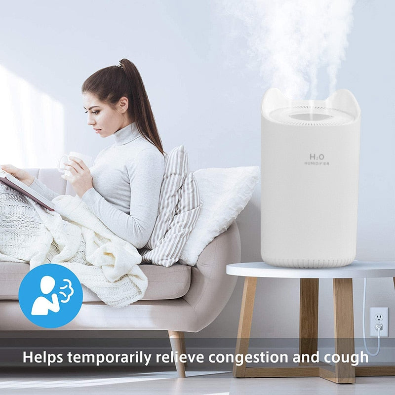 5L Air Humidifier Three Spray Port Aromatherapy Diffuser Large Capacity Cool Mist Maker Fogger for Home Office freeshipping - Mandala Bloom