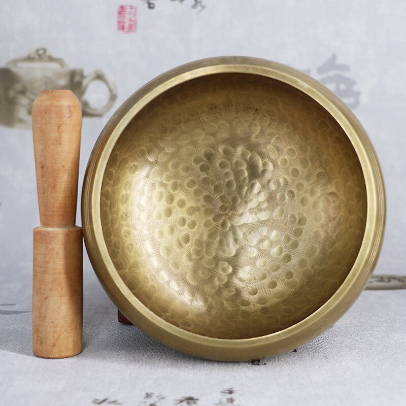 8cm New Copper Crafted Gilt Yoga Singing Bowl Buddhism Tibetan Chakra Meditation freeshipping - Mandala Bloom