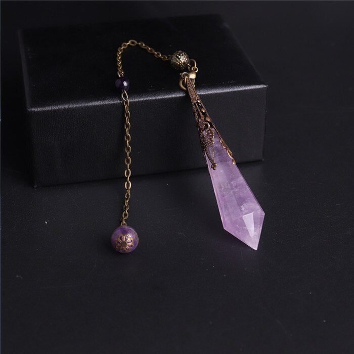 1PC High Quality Natural Stone Lapis Lazuli Facet Reiki Pendulum for Dowsing Pendants Healing Pendule Chakra Crystal Jewelry freeshipping - Mandala Bloom
