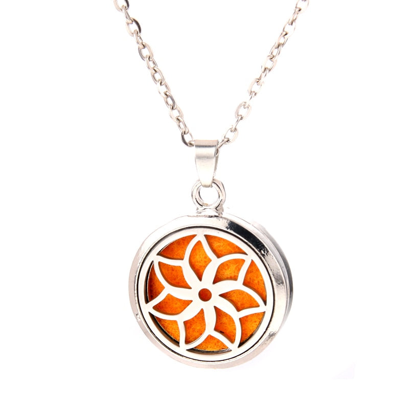 Stainless Steel Aroma Box Pendant Necklace Aromatherapy Essential Oil Diffuser Locket freeshipping - Mandala Bloom