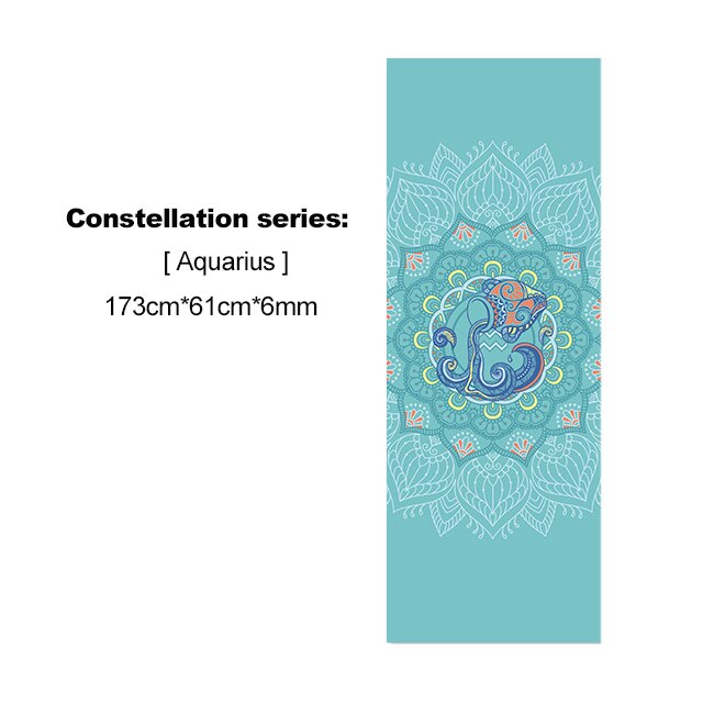 Constellation Printed Yoga Mat 6MM Beginner Non-slip Fitness Mat for Gym Home Travel Pad freeshipping - Mandala Bloom