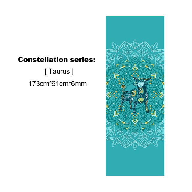 Constellation Printed Yoga Mat 6MM Beginner Non-slip Fitness Mat for Gym Home Travel Pad freeshipping - Mandala Bloom