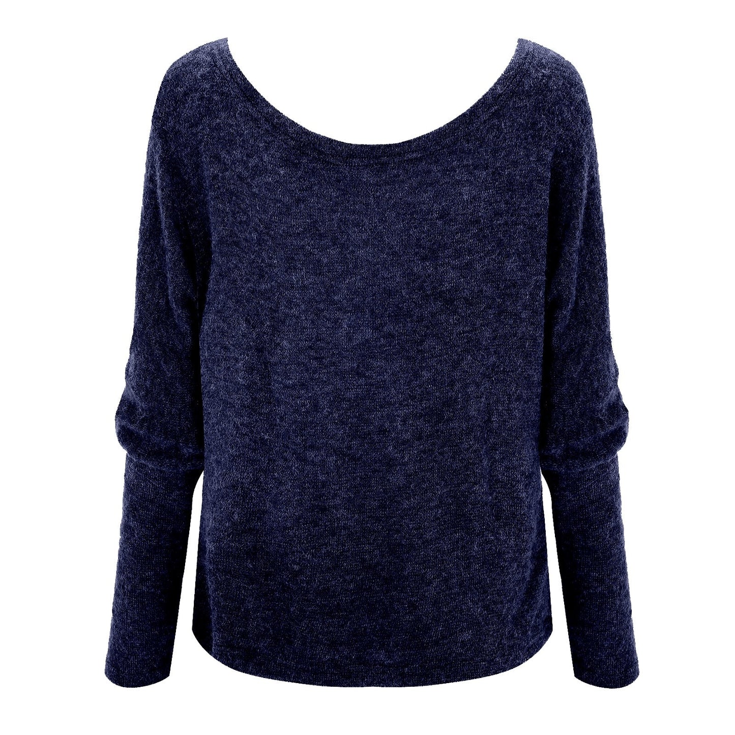Off Shoulder Women Printed Sweater Long Sleeve Sweater / Oversized Pullover