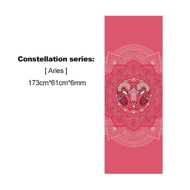 Constellation Printed Yoga Mat 6MM Beginner Non-slip Fitness Mat for Gym Home Travel Pad freeshipping - Mandala Bloom