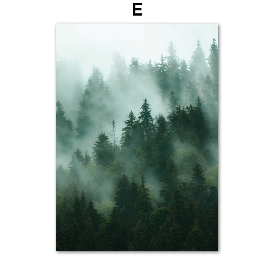 Green Lake Mountain Canvas Wall Art freeshipping - Mandala Bloom