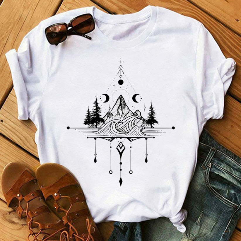Moon Print T-shirt