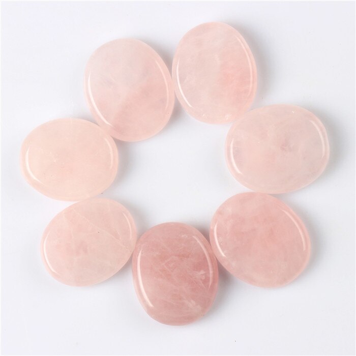 Assorted 7 pieces/lot Palm stone Opal natural Crystal Reiki Healing Tiger eye Pink Quartz Black obsidian Chakra Free pouch freeshipping - Mandala Bloom