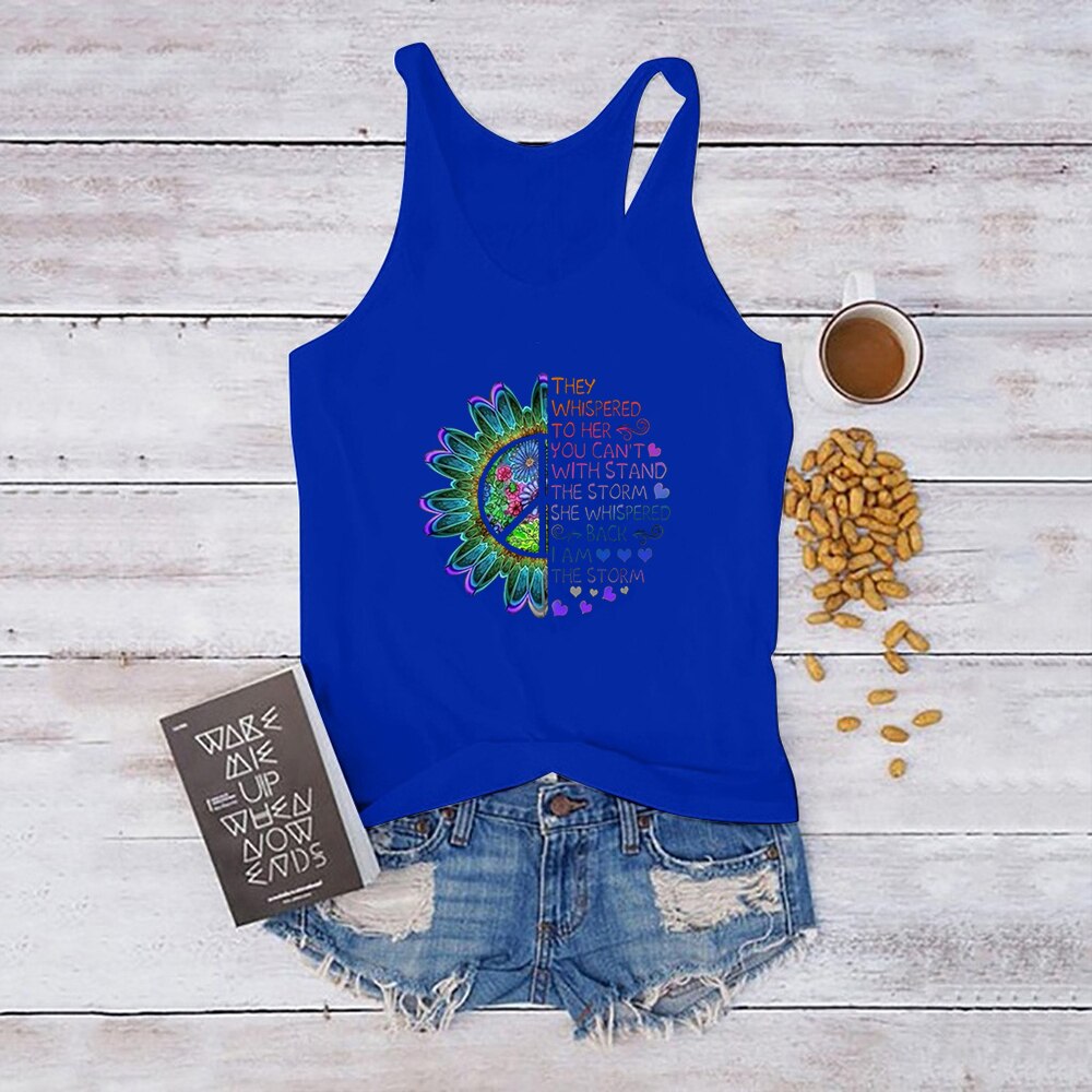 Vintage Flowers Print Tank