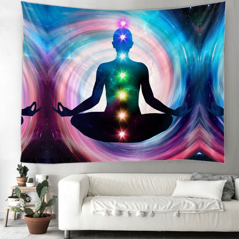 Chakra art tapestry Mandala Hippie Macrame Tapestry Wall Hanging Boho decor freeshipping - Mandala Bloom