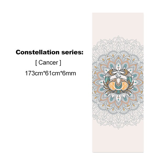 Constellation Printed Yoga Mat 6MM Beginner Non-slip Fitness Mat for Gym Home Travel Pad freeshipping - Mandala Bloom