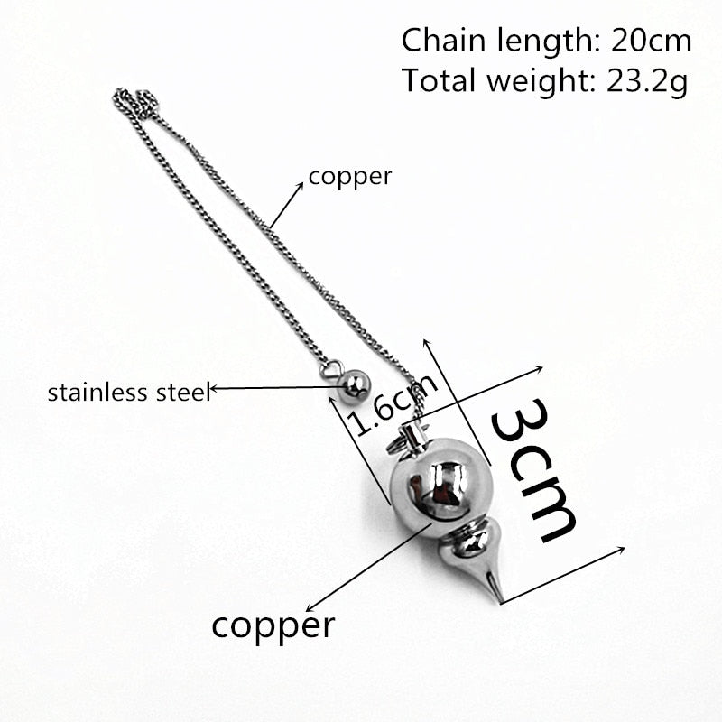 Pendulum For Dowsing Metal Charm Jewel Divination Reiki Healing Spiritual Wicca Amulet Screw Shape freeshipping - Mandala Bloom