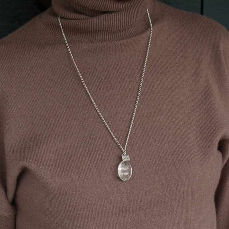 Women Necklace Dandelion Glass Ball Pendant Necklace