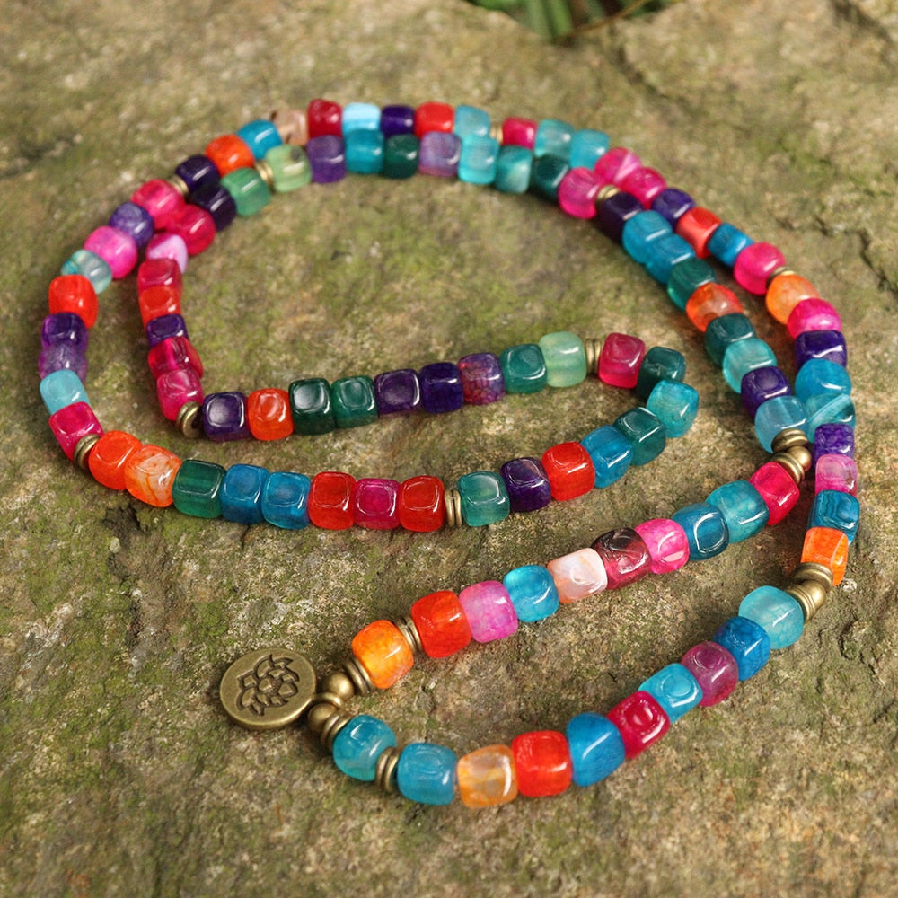 Reiki 7 Chakra Healing Bead Bracelet Natural Stone Mala Pendant Buddha Balance