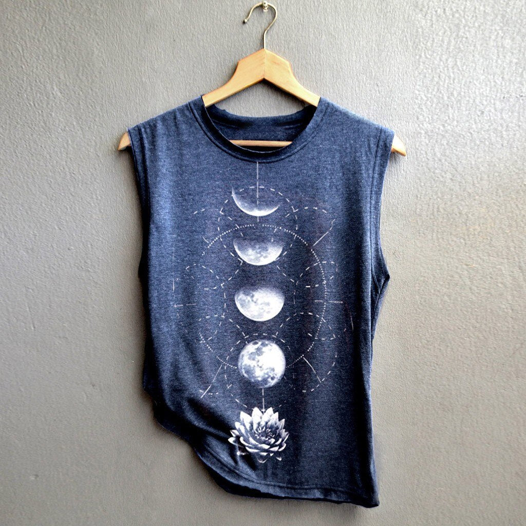 Moon Phase Print Tank Top