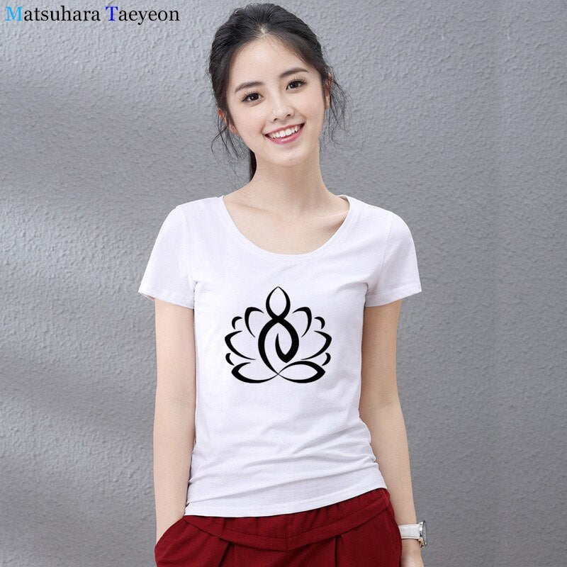 Lotus Print T-shirt freeshipping - Mandala Bloom
