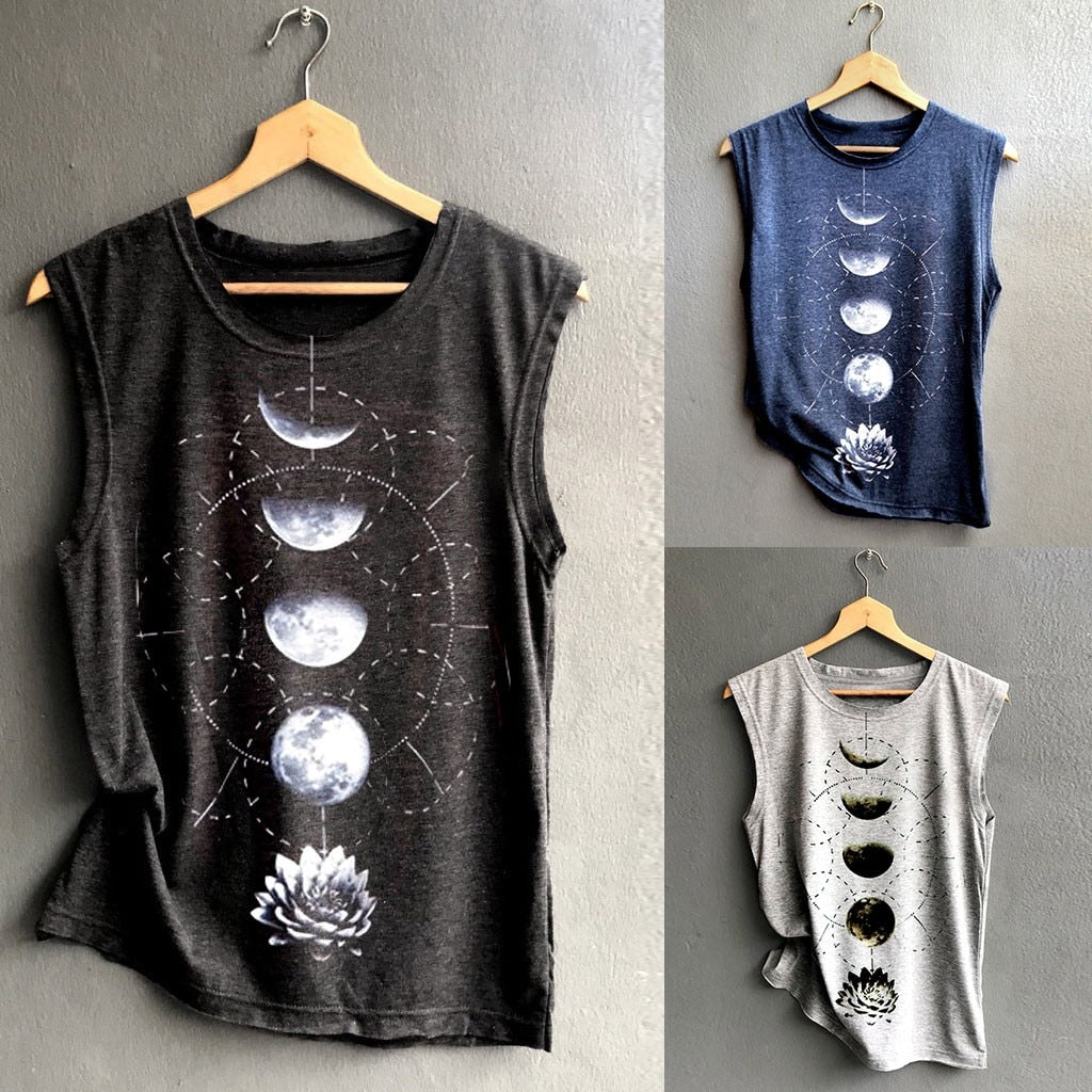 Moon Phase Print Tank Top