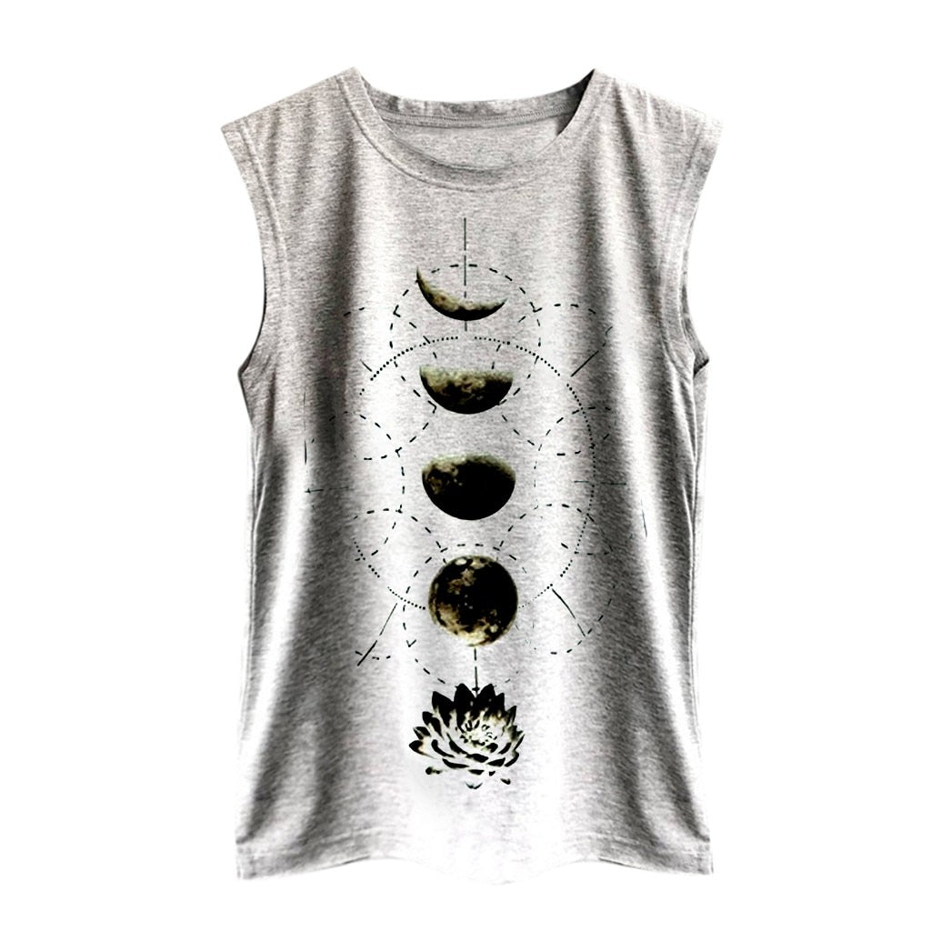 Moon Phase Print Tank Top