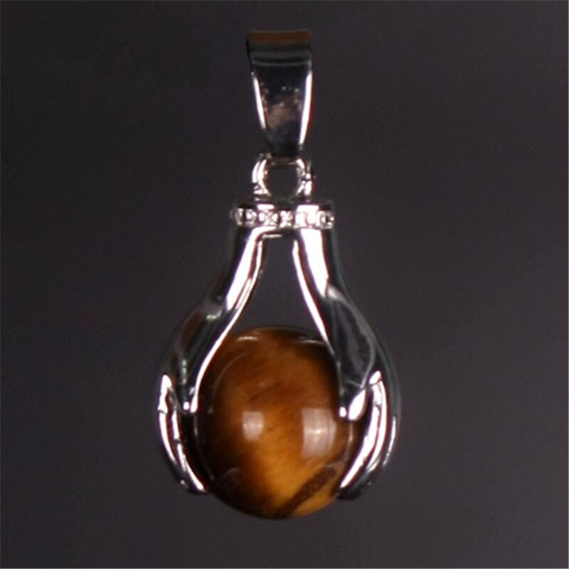Natural Gem Quartz Crystal In Palm Reiki Chakra Healing Charms Pendants Dangle Hold Ball Beads freeshipping - Mandala Bloom