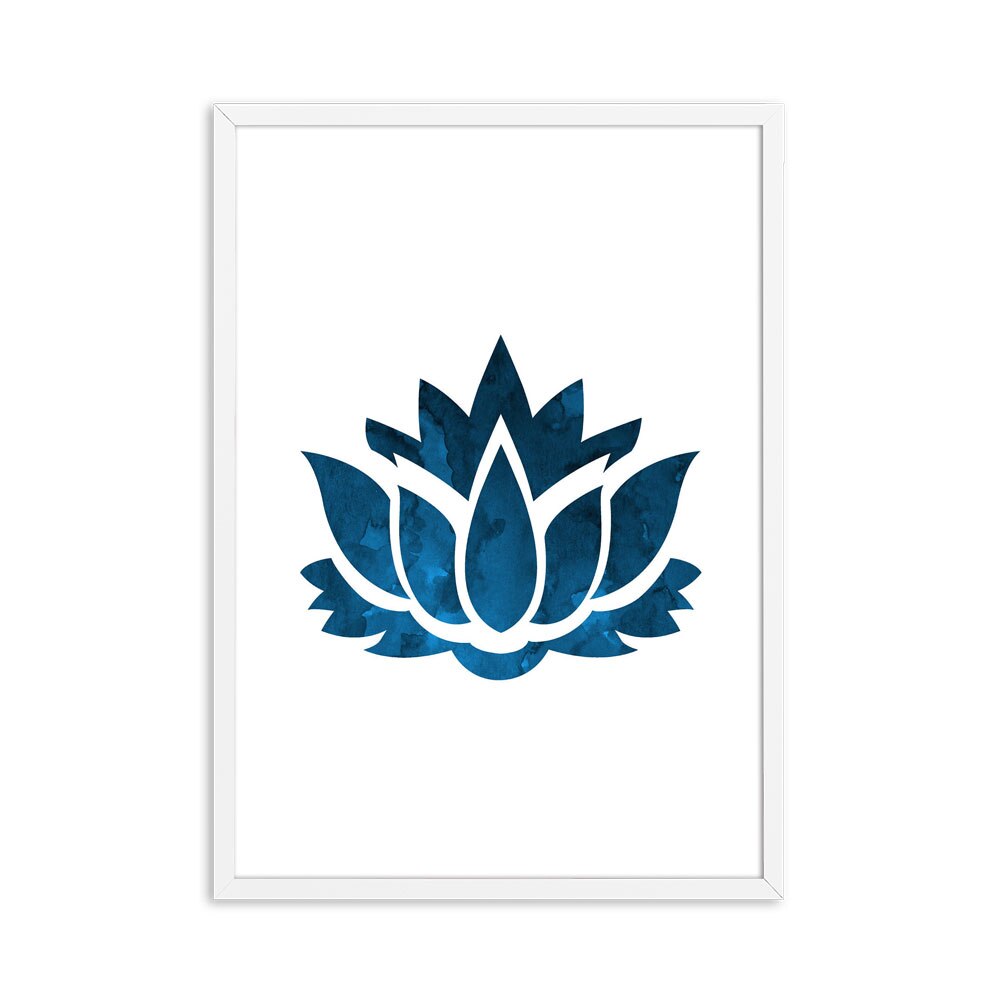 Meditation Canvas Buddha Statue Lotus Poster freeshipping - Mandala Bloom