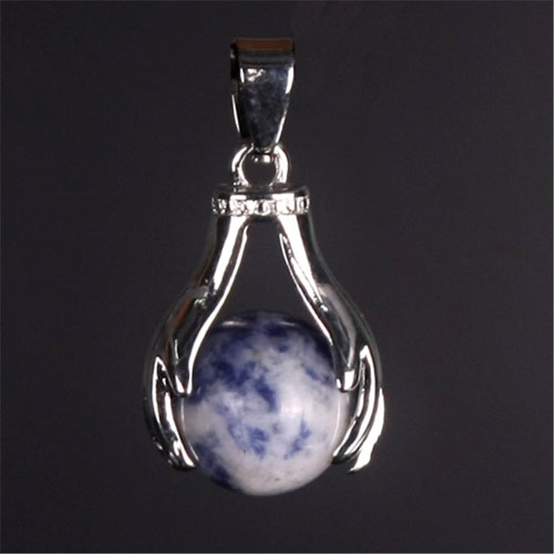 Natural Gem Quartz Crystal In Palm Reiki Chakra Healing Charms Pendants Dangle Hold Ball Beads freeshipping - Mandala Bloom