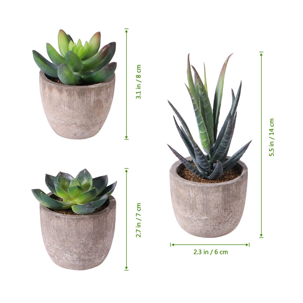 Artificial Succulent Plants Mini Artificial Pots freeshipping - Mandala Bloom