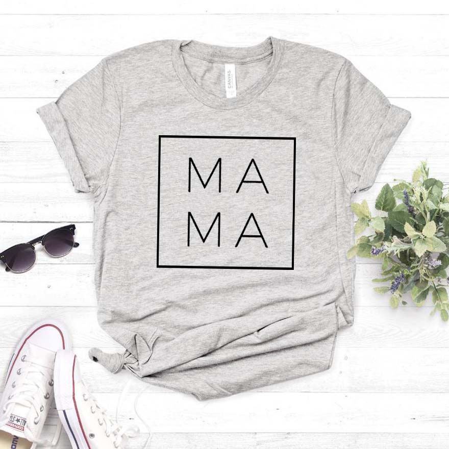 MAMA Square Logo Cotton TShirt freeshipping - Mandala Bloom