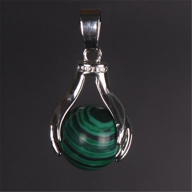 Natural Gem Quartz Crystal In Palm Reiki Chakra Healing Charms Pendants Dangle Hold Ball Beads freeshipping - Mandala Bloom