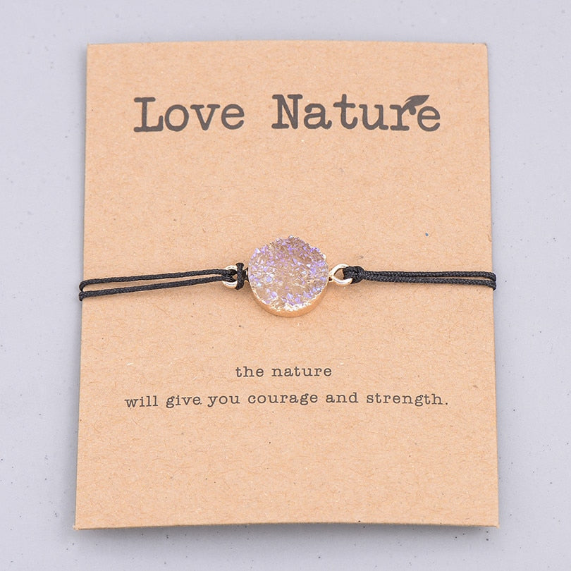 Resin Crystal Stone Bead Bracelet