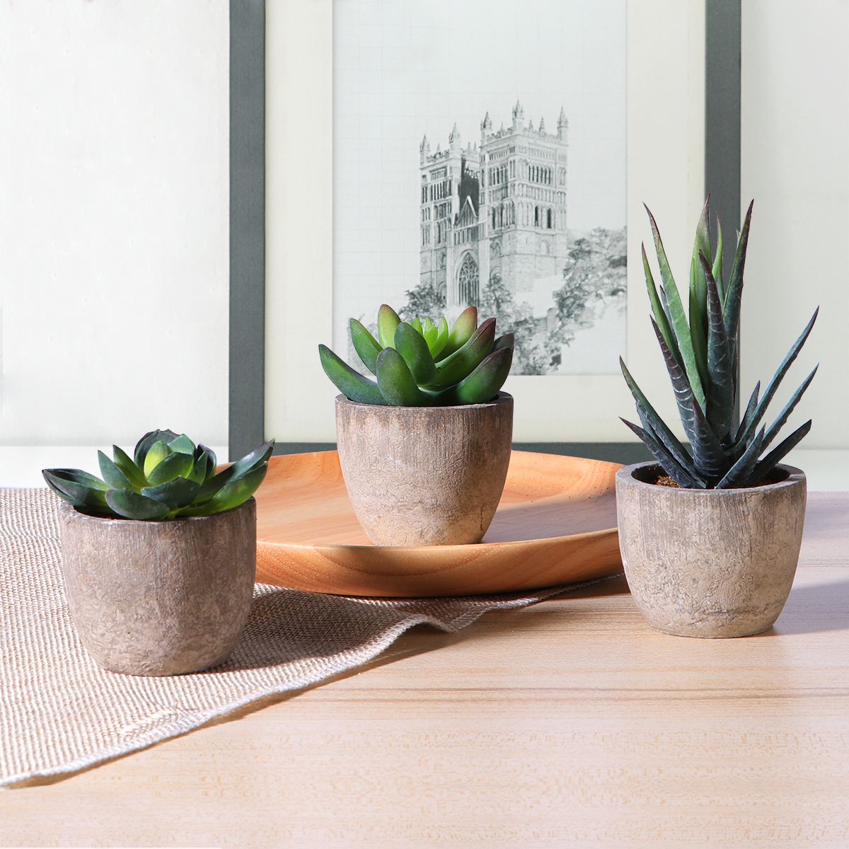 Artificial Succulent Plants Mini Artificial Pots freeshipping - Mandala Bloom