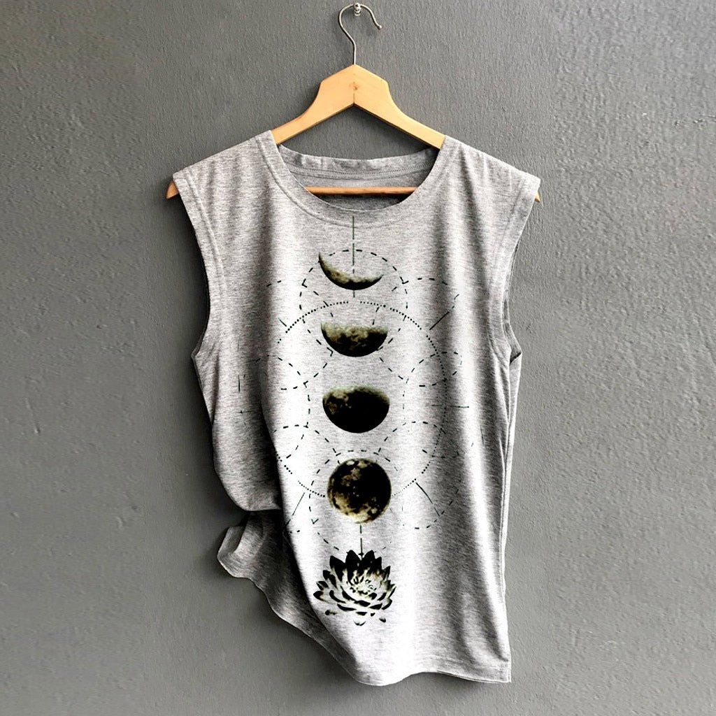 Moon Phase Print Tank Top