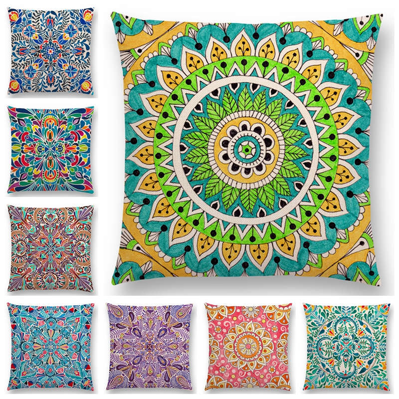Boho & Mandala Throw Cushions freeshipping - Mandala Bloom